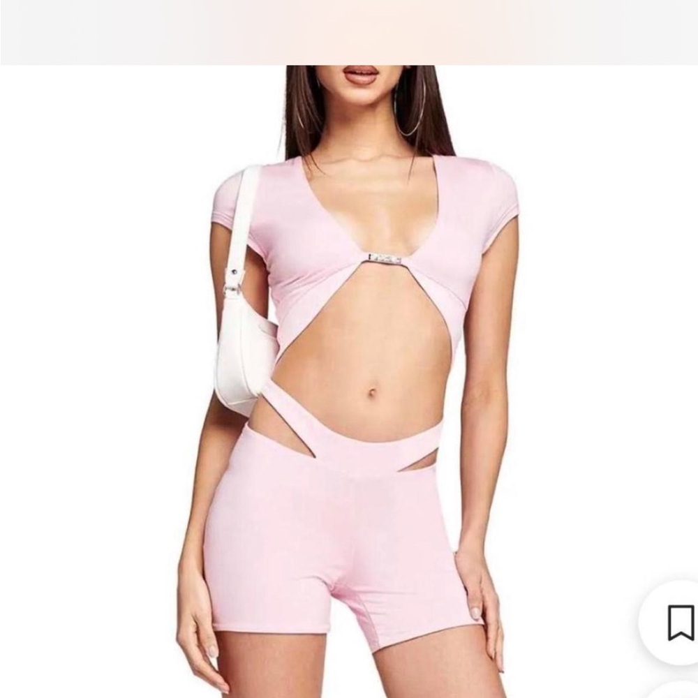 Pink Cut-Out Bodysuit